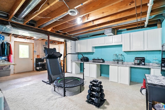 view of basement