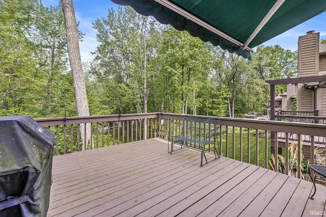 3455 Bridgetown Rd, Bristol, IN 46507 - wooden terrace with grilling area