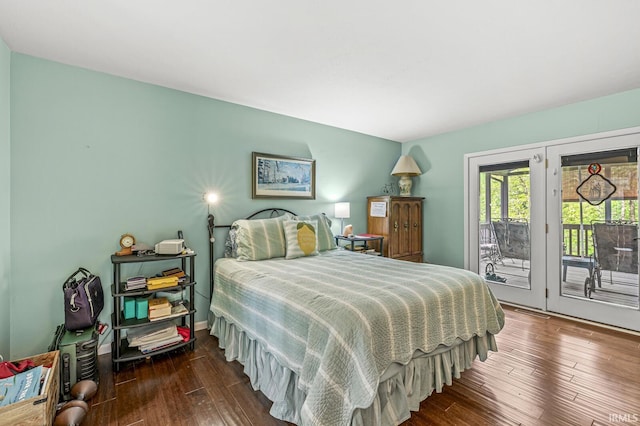 3455 Bridgetown Rd, Bristol, IN 46507 - bedroom with access to outside and wood-type flooring