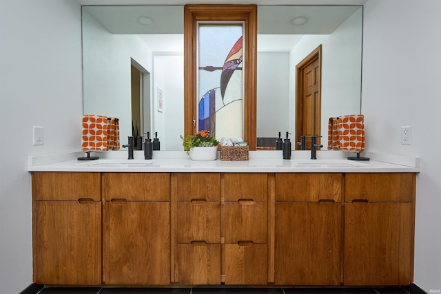 full bath featuring double vanity