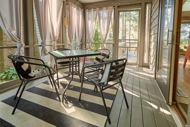 view of sunroom