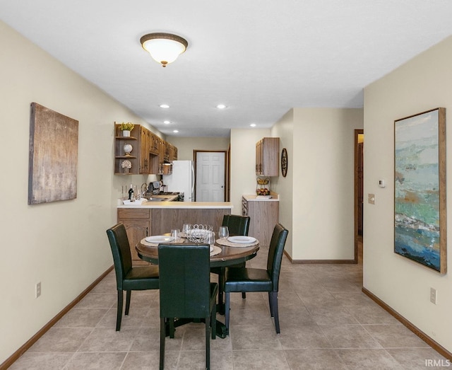 1600 Blue Heron Way S, Bend, IN 46628 - dining area with baseboards, recessed lighting, and light tile patterned floors