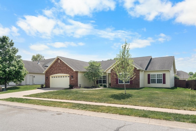 3934 Rushgrove Dr, Lafayette, IN 47909 - ranch-style house with a garage, brick siding, and concrete driveway