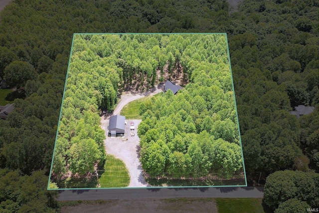7428 E 400 N Rd, Rolling Prairie, IN 46371 - aerial view of property's location with a forest and property boundaries highlighted