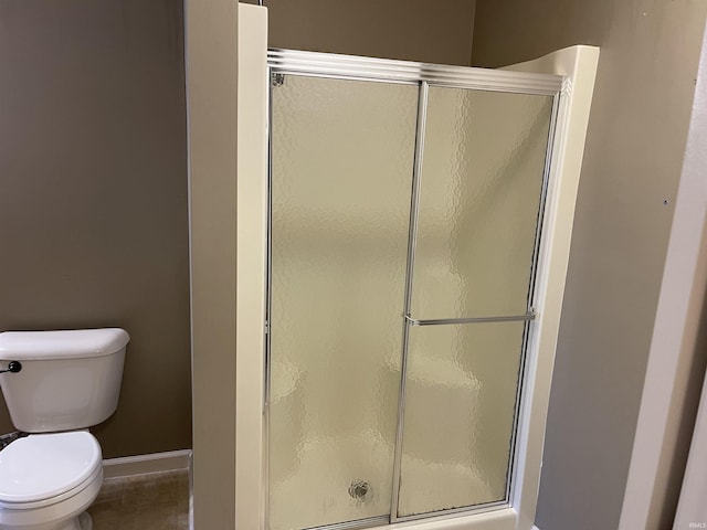 201 Riley Dr, Fort Wayne, IN 46825 - full bath with a shower stall, toilet, and baseboards