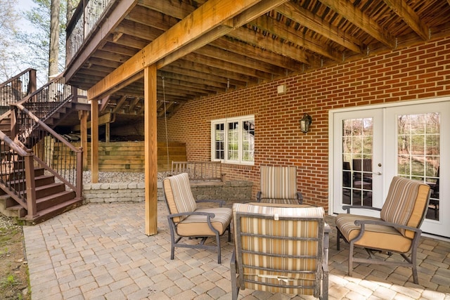 9838 Gulfstream Ct, Fishers, IN 46037 - view of patio / terrace featuring stairs