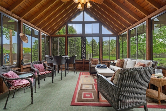 103 Ironwood Ave, Kendallville, IN 46755 - sunroom with an outdoor hangout area and ceiling fan