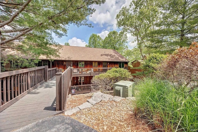 1881 E Eagle Bay Dr, Bloomington, IN 47401 - view of front of home featuring a wooden deck