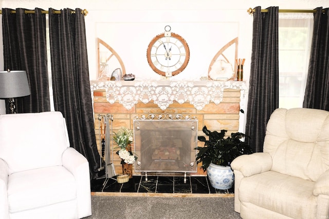 328 N Harding Ave, Mishawaka, IN 46544 - living area with a fireplace