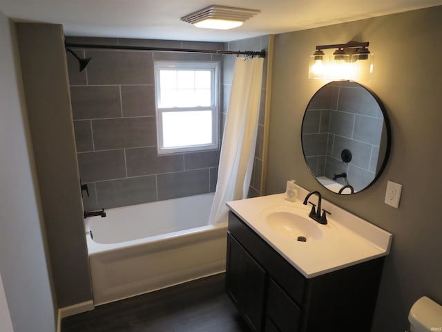 2607 S Airport Rd, Monticello, IN 47960 - full bath with vanity, shower / tub combo, and toilet