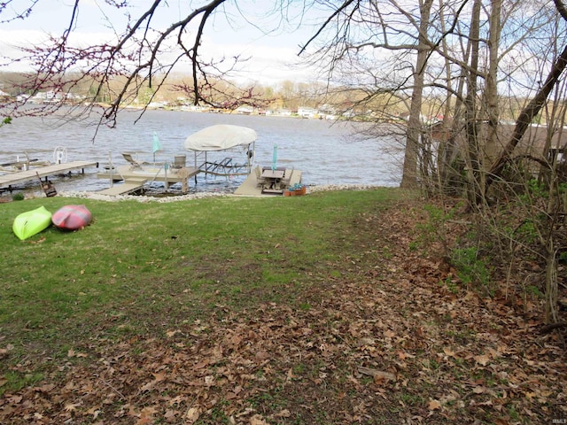 2607 S Airport Rd, Monticello, IN 47960 - dock with a water view and a lawn