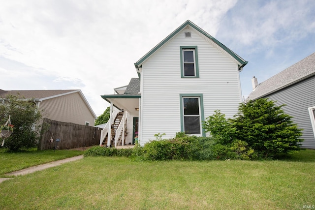 1422 Virginia St, Lafayette, IN 47905 - back of house featuring stairs