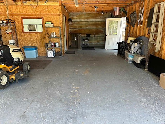 214 S Cedar St, Loogootee, IN 47553 - garage with wooden walls