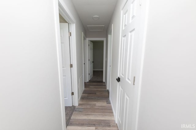 904 Hall Ave, Oolitic, IN 47446 - hall featuring light wood-style floors, attic access, and baseboards