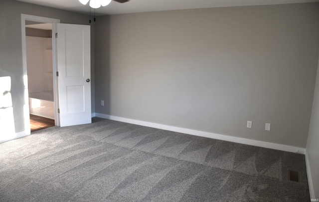 7019 Bull Rapids Rd, Woodburn, IN 46797 - empty room with carpet flooring, ceiling fan, and baseboards