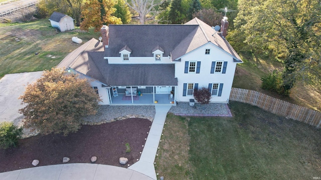 7019 Bull Rapids Rd, Woodburn, IN 46797 - view of front of home featuring a chimney