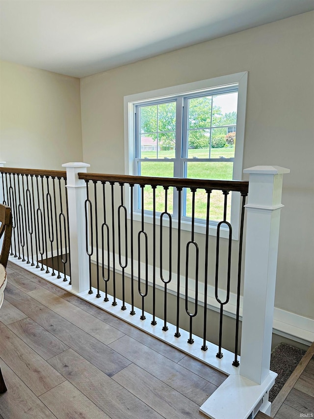 1412 E National Hwy, Washington, IN 47501 - stairway with wood finished floors