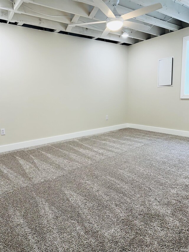 1412 E National Hwy, Washington, IN 47501 - carpeted empty room with baseboards