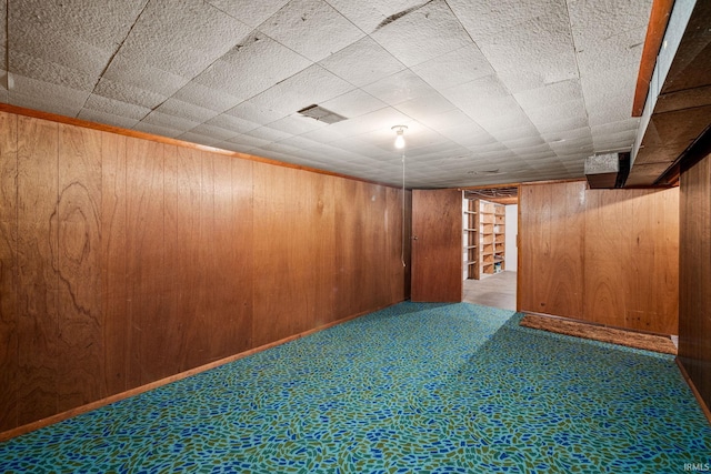 1212 Michigan Ave, Mishawaka, IN 46544 - finished basement featuring wooden walls and carpet floors