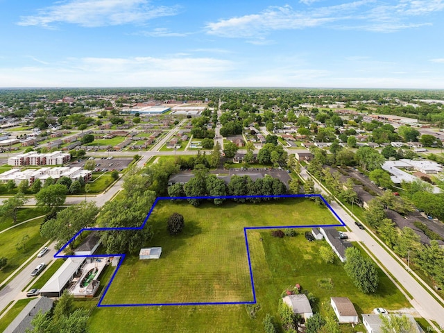 1212 Michigan Ave, Mishawaka, IN 46544 - aerial overview of property's location featuring property parcel outlined