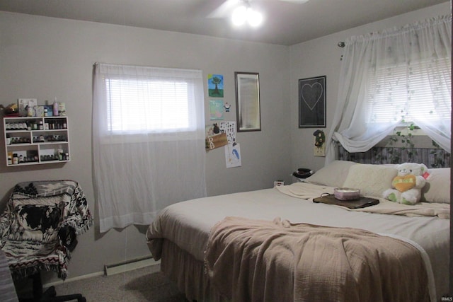 1908 E 18th St, Muncie, IN 47302 - carpeted bedroom featuring ceiling fan