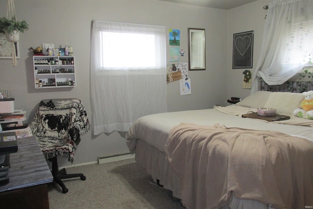 1908 E 18th St, Muncie, IN 47302 - bedroom with carpet floors and a baseboard radiator
