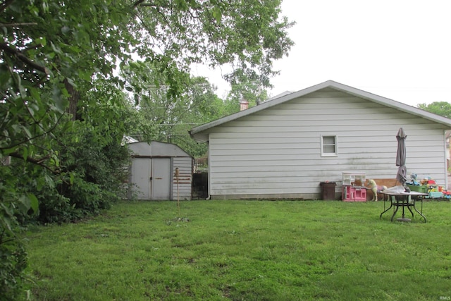 1908 E 18th St, Muncie, IN 47302 - back of property featuring a yard and a chimney