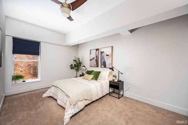 112 W Washington Blvd Unit 232, Fort Wayne, IN 46802 - bedroom featuring carpet floors, baseboards, and ceiling fan