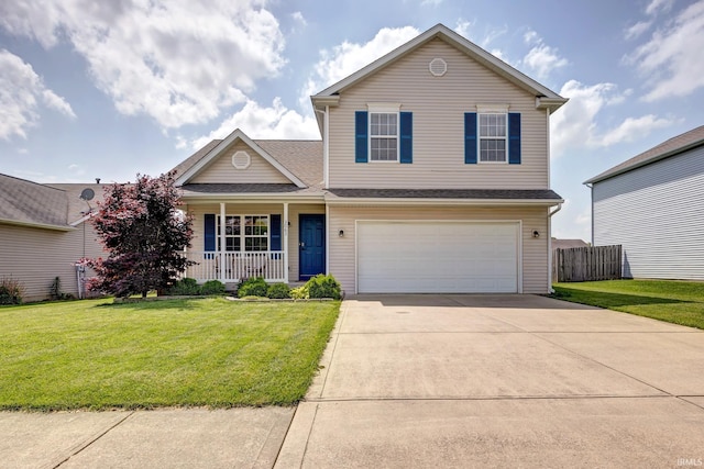 3063 N Natasha Dr, Bloomington, IN 47404 - traditional-style home featuring covered porch, an attached garage, and driveway
