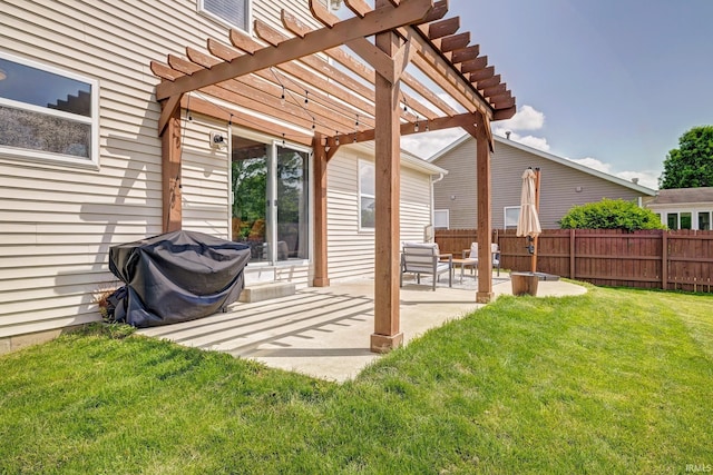 3063 N Natasha Dr, Bloomington, IN 47404 - view of patio with a pergola and grilling area