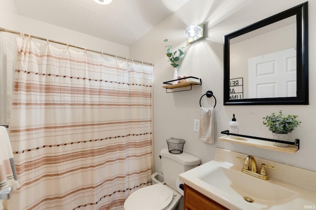 914 W 300 S, Bluffton, IN 46714 - full bathroom featuring toilet, vanity, and curtained shower