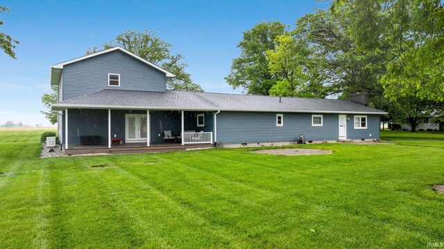 914 W 300 S, Bluffton, IN 46714 - back of house with a yard, roof with shingles, and french doors