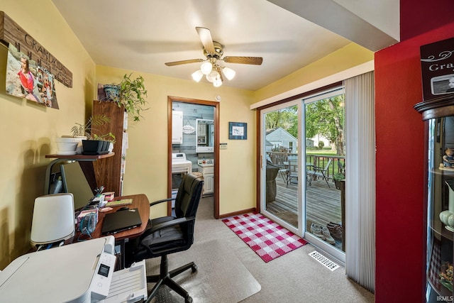 18377 Dunn Rd, South Bend, IN 46637 - carpeted office space featuring a ceiling fan