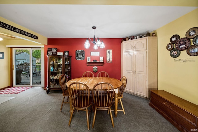 18377 Dunn Rd, South Bend, IN 46637 - dining area with dark carpet
