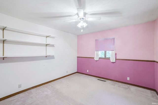 4051 S 700 E, Walkerton, IN 46574 - empty room with ceiling fan, baseboards, and a textured ceiling