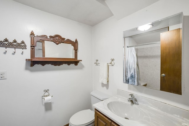 4051 S 700 E, Walkerton, IN 46574 - bathroom featuring toilet, vanity, and a shower with shower curtain