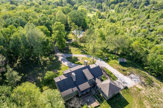 3638 N 1500 W Rd, Linton, IN 47441 - view from above of property with a heavily wooded area