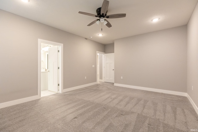 1590 S Renwick Blvd, Bloomington, IN 47401 - carpeted spare room with a ceiling fan, baseboards, and recessed lighting