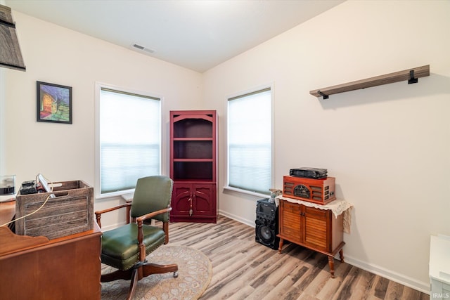 4671 W Hidden Meadow Dr, Bloomington, IN 47404 - office area featuring light wood-type flooring and baseboards