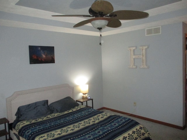 22715 Fair Oaks Ct, Elkhart, IN 46514 - carpeted bedroom with baseboards and a ceiling fan