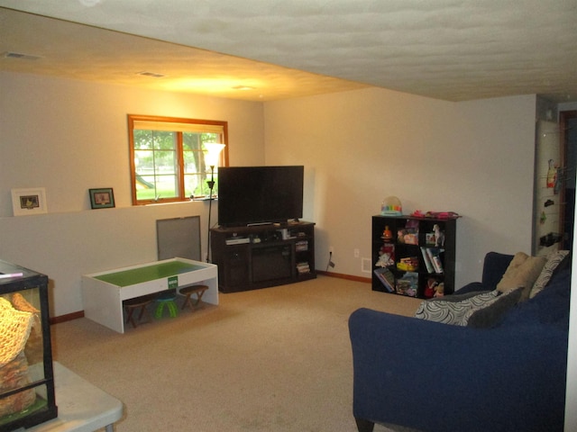 22715 Fair Oaks Ct, Elkhart, IN 46514 - living room featuring carpet floors and baseboards