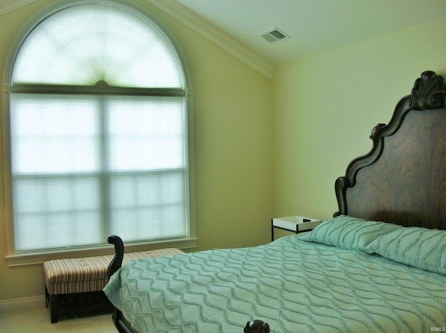 8036 Wolf Creek Ct, Evansville, IN 47712 - bedroom with lofted ceiling and crown molding