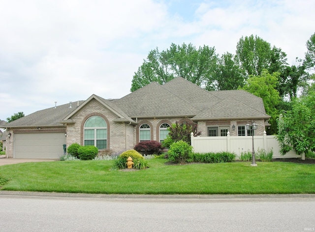 8036 Wolf Creek Ct, Evansville, IN 47712 - view of front of home featuring brick siding, a garage, a shingled roof, and concrete driveway