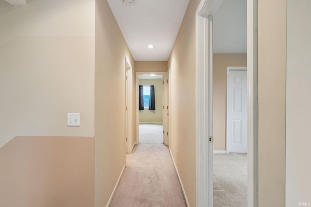 3260 E Sherman St, Columbia City, IN 46725 - corridor with light colored carpet, baseboards, and recessed lighting