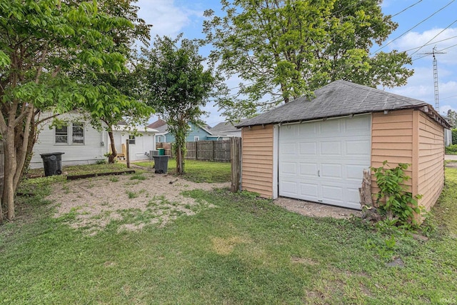 420 W 10th St, Mishawaka, IN 46544 - view of yard with an outdoor structure and a detached garage