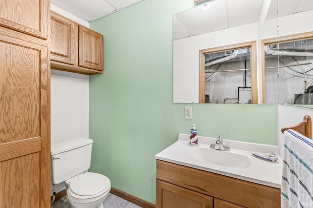 7205 N 1150 W, Shipshewana, IN 46565 - half bath with vanity, toilet, and baseboards