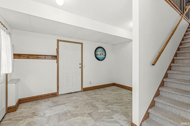 7205 N 1150 W, Shipshewana, IN 46565 - basement with stairway and baseboards