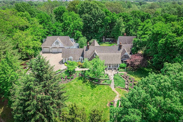 703 Pfeiffer Rd, Evansville, IN 47711 - aerial view of property and surrounding area with a forest