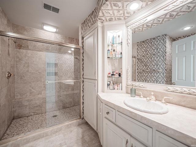 703 Pfeiffer Rd, Evansville, IN 47711 - full bath with a stall shower and vanity