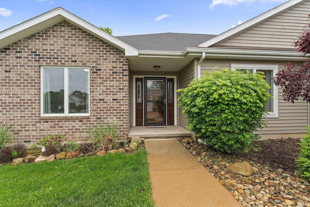 32840 Morning Dove Ct, New Carlisle, IN 46552 - property entrance featuring brick siding